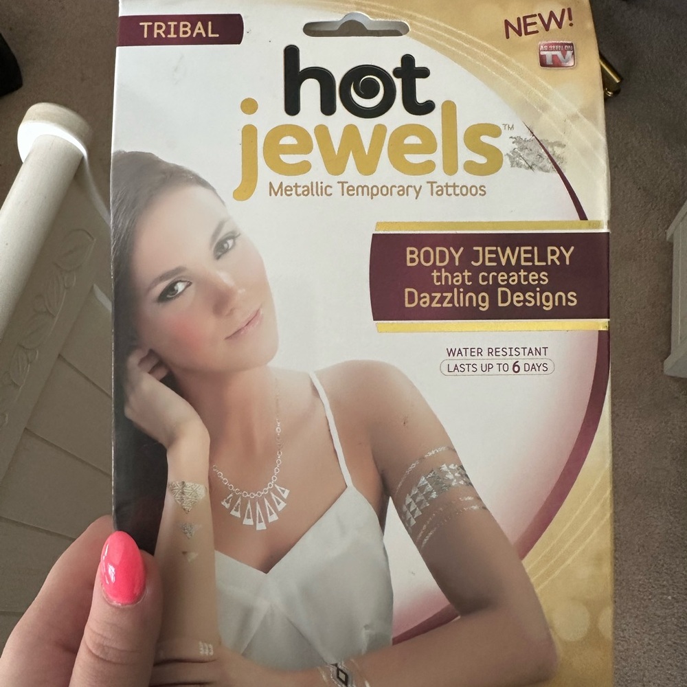Hot Jewels Metallic Temporary Tattoos